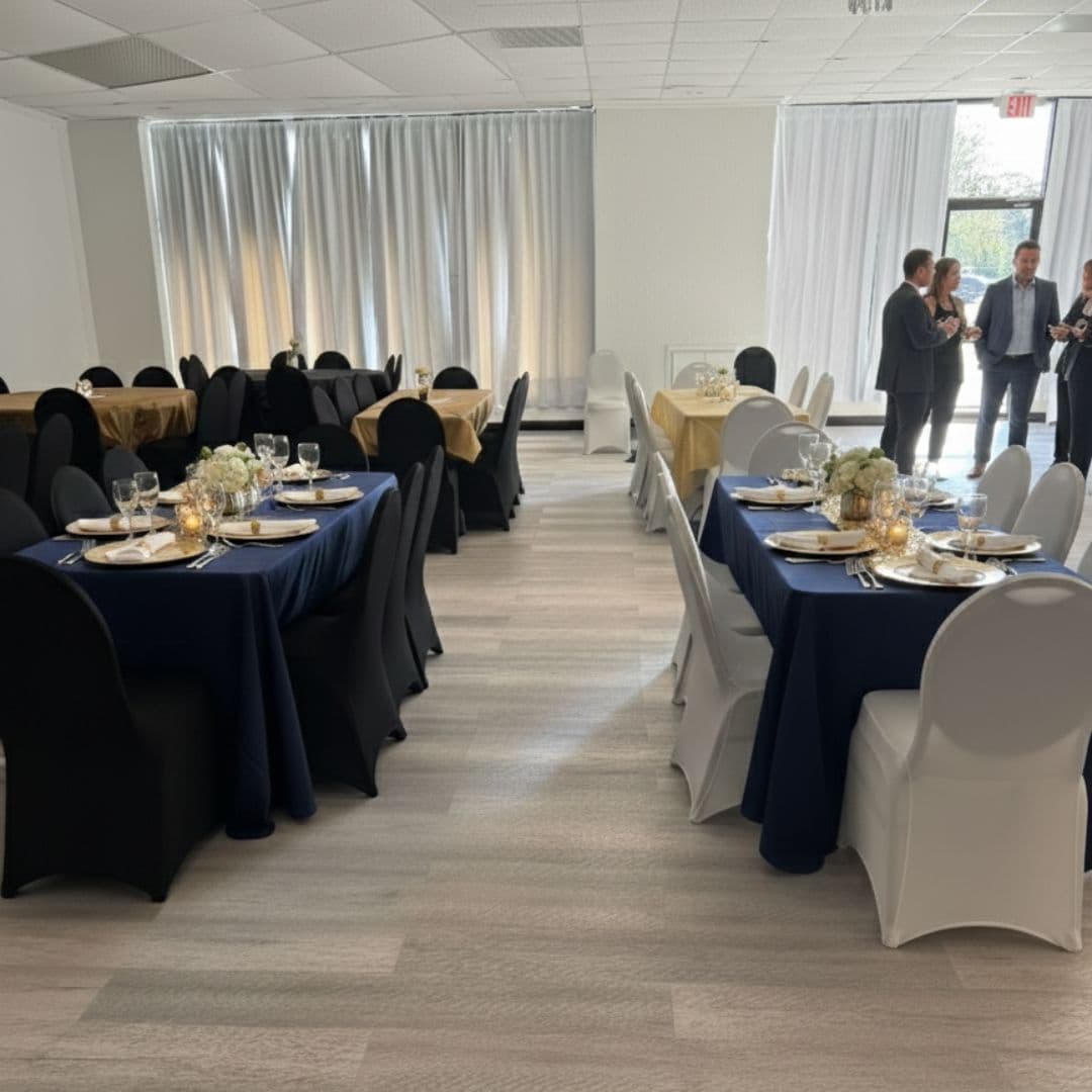 Professional event team at work